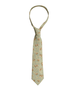 Hermes Shell & Pearl Print Tie, Silk, Green, 7495 IA, 2*